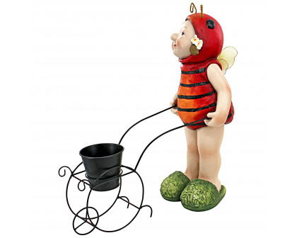 Toscano - Polly the Lady Bug Fairy Garden Helper Statue