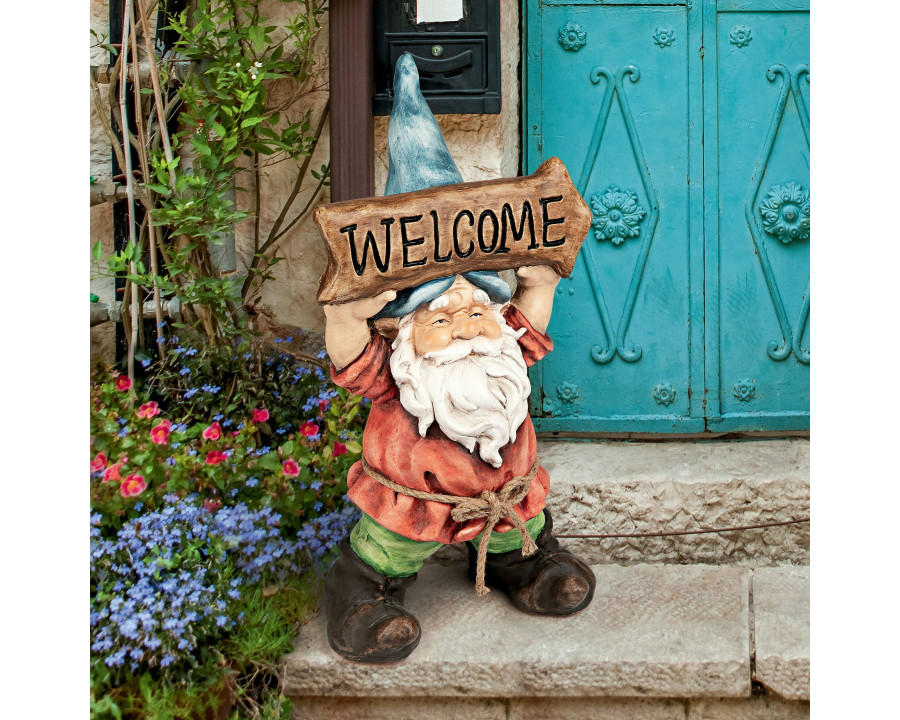 Toscano - Welcoming Willie Garden Gnome Greeter Statue