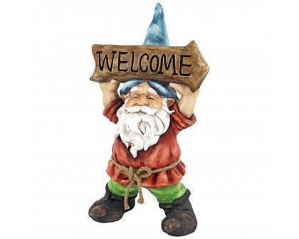 Toscano - Welcoming Willie Garden Gnome Greeter Statue