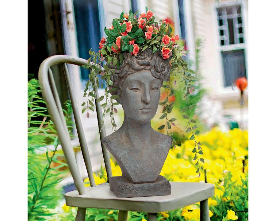 Toscano - Flora Roman Nymph of Flowers Sculptural Head Planter