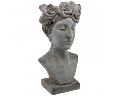 Toscano - Flora Roman Nymph of Flowers Sculptural Head Planter