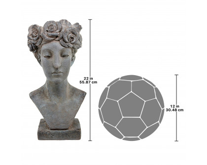 Toscano - Flora Roman Nymph of Flowers Sculptural Head Planter