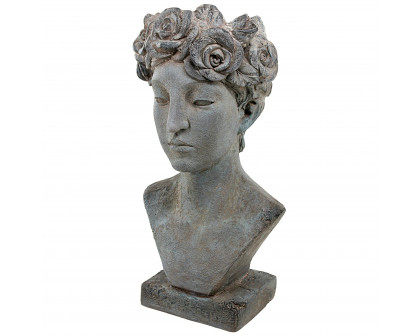 Toscano - Flora Roman Nymph of Flowers Sculptural Head Planter