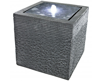 Toscano - Modern Cube Bubbling Garden Fountain