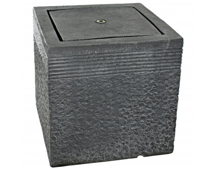 Toscano - Modern Cube Bubbling Garden Fountain