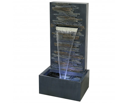 Toscano - Modern Cascading Waterfall Wall Fountain