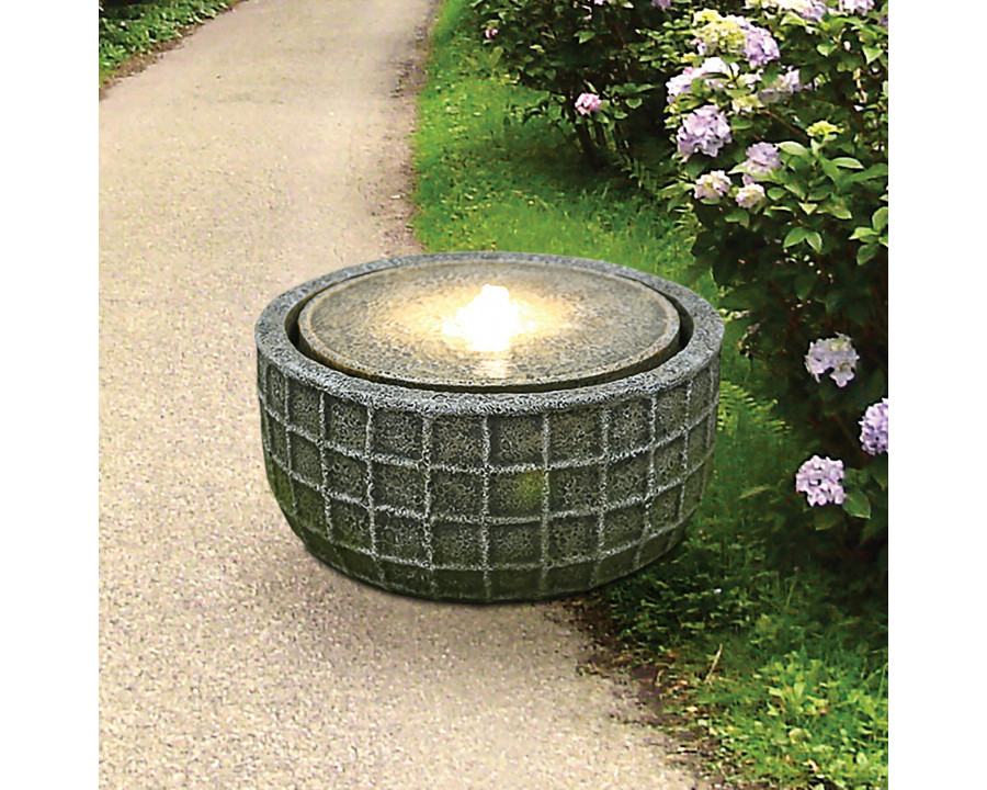 Toscano - Stone Basket Bubbling Garden Fountain