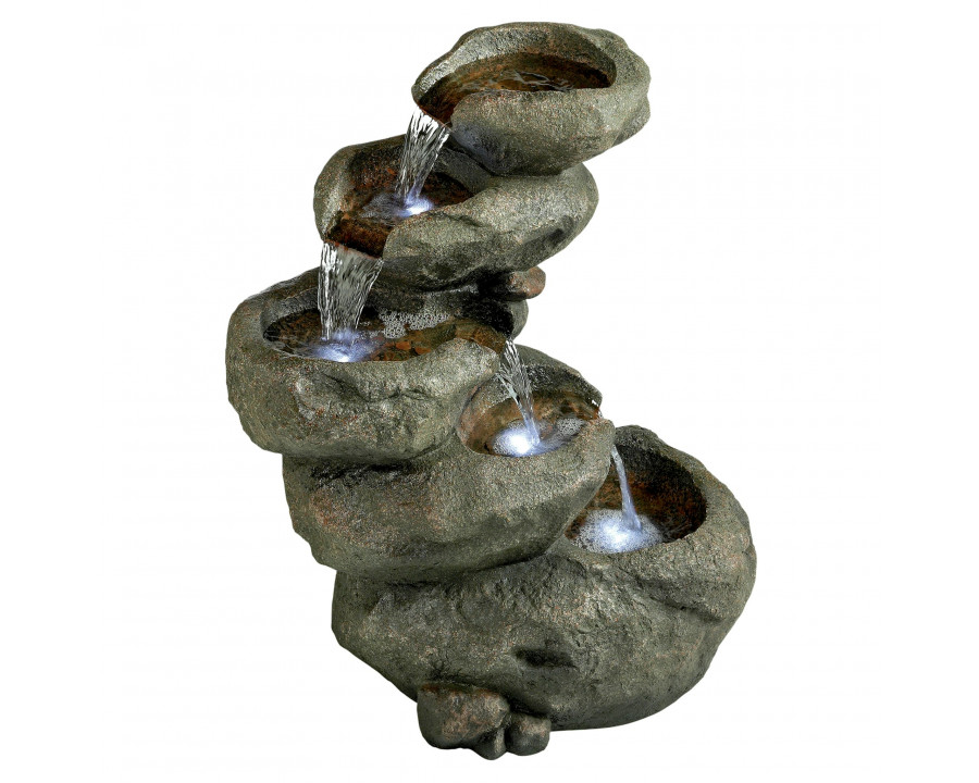 Toscano - Avalanche Peak Cascading Garden Fountain