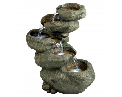 Toscano - Avalanche Peak Cascading Garden Fountain