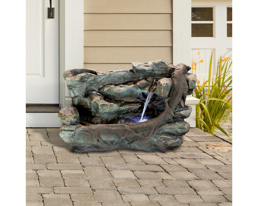 Toscano - Staggered Rock Canyon Cascading Garden Fountain