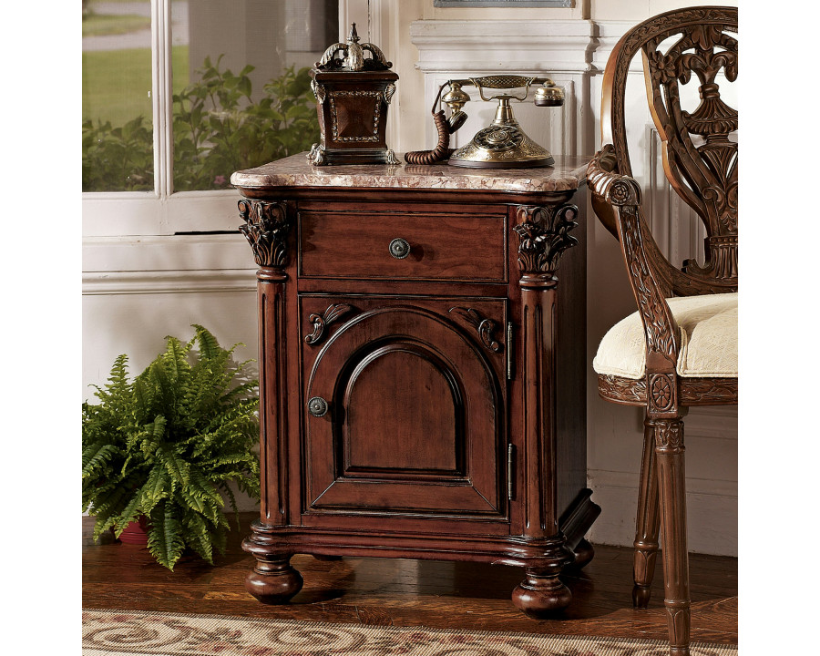 Toscano - The Cremona Accent Table in Cherry, Hardwood