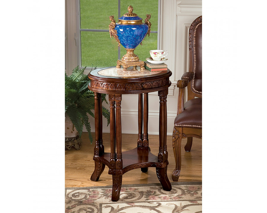 Toscano - Balfour Colonnade Side Table in Hardwood