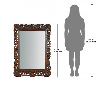 Toscano - The Royal Baroque Mirror in Cherry, Hardwood