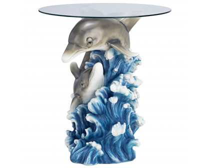 Toscano - Dolphin Cove Sculptural Table in Designer Resin