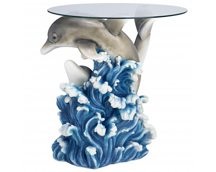 Toscano - Dolphin Cove Sculptural Table in Designer Resin