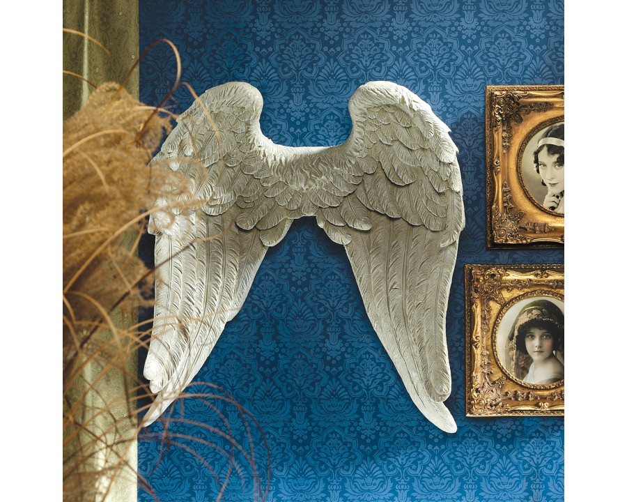 Toscano - Heavenly Guardian Angel Wings Wall Sculpture