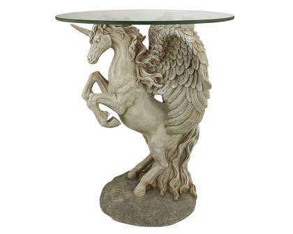 Toscano - Mystical Winged Unicorn Sculptural Table in Designer Resin