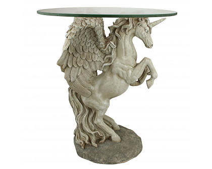 Toscano - Mystical Winged Unicorn Sculptural Table in Designer Resin