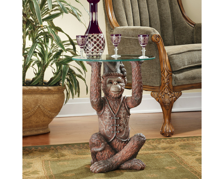 Toscano - Moroccan Monkey Business Sculptural Side Table in Designer Resin