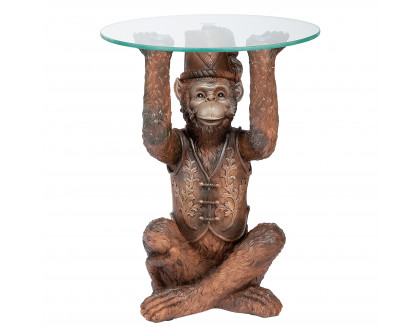 Toscano - Moroccan Monkey Business Sculptural Side Table in Designer Resin