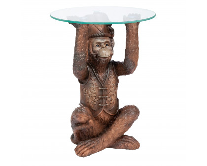 Toscano - Moroccan Monkey Business Sculptural Side Table in Designer Resin