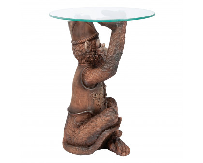 Toscano - Moroccan Monkey Business Sculptural Side Table in Designer Resin