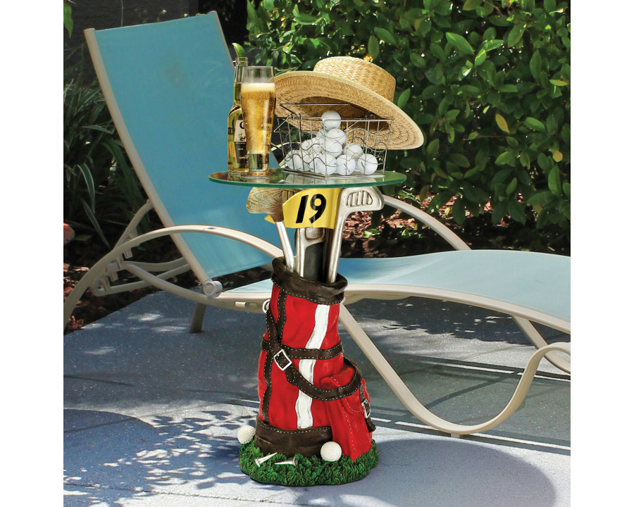 Toscano - On Par Golf Bag Sculptural Table in Designer Resin