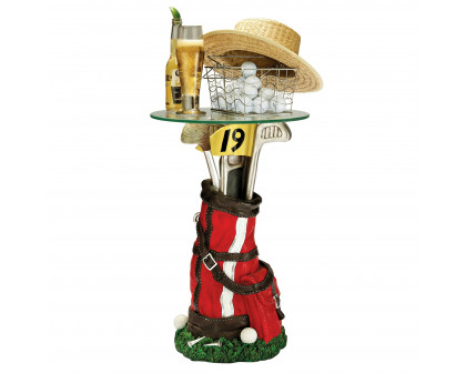 Toscano - On Par Golf Bag Sculptural Table in Designer Resin