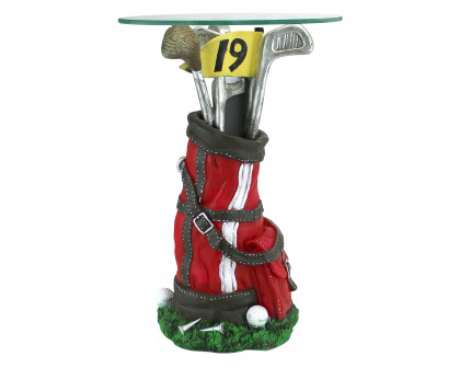 Toscano - On Par Golf Bag Sculptural Table in Designer Resin