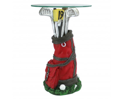 Toscano - On Par Golf Bag Sculptural Table in Designer Resin