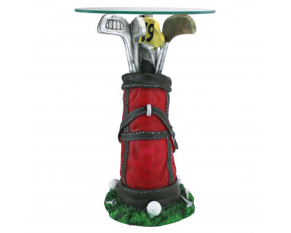 Toscano - On Par Golf Bag Sculptural Table in Designer Resin