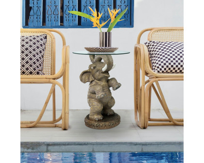 Toscano - Good Fortune Elephant Sculpture Table in Designer Resin