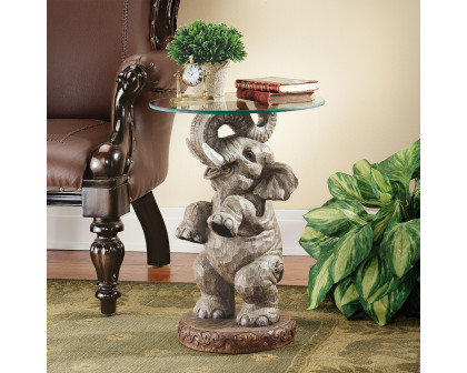 Toscano - Good Fortune Elephant Sculpture Table in Designer Resin