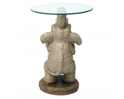 Toscano - Good Fortune Elephant Sculpture Table in Designer Resin