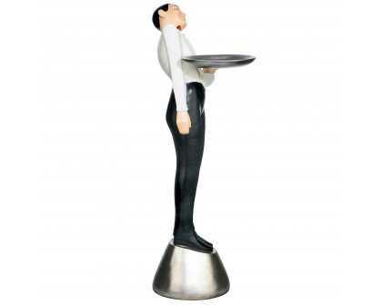 Toscano - Francois the Parisian Art Deco Butler Sculptural Pedestal Table in Designer Resin