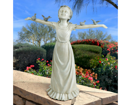 Toscano - Basking in God Glory Little Girl Statue