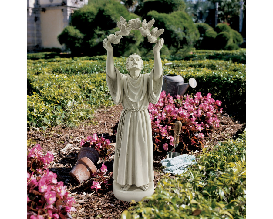 Toscano - Saint Francis Doves of Peace Garden Statue