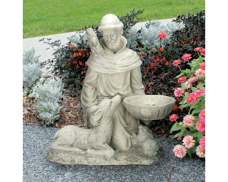 Toscano - Saint Francis Feeds the Animals Garden Statue