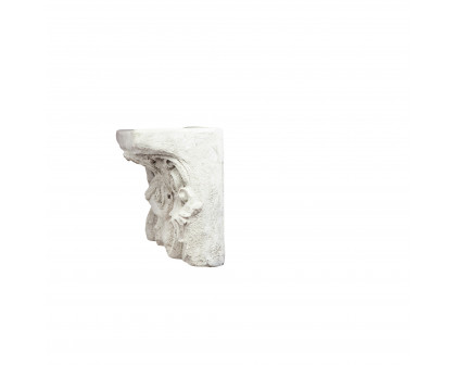 Toscano - Cathedral Cherub Sculptural Wall Shelf in Antique Stone, Designer Resin