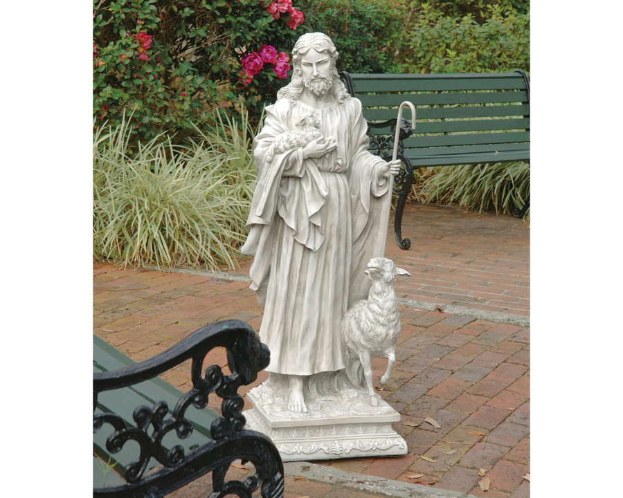 Toscano Jesus the Good Shepherd Garden Statue - Grande