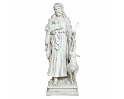 Toscano Jesus the Good Shepherd Garden Statue - Grande