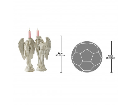 Toscano - Set of 2 Angels of Virtue Sculptural Candleholder