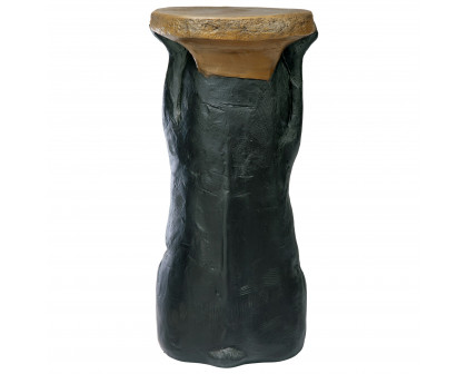 Toscano - Black Forest Bear Table Sculptural Pedestal in Designer Resin