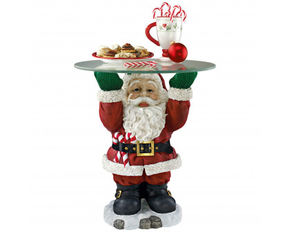 Toscano - Santa Claus Sculptural Holiday Table in Designer Resin