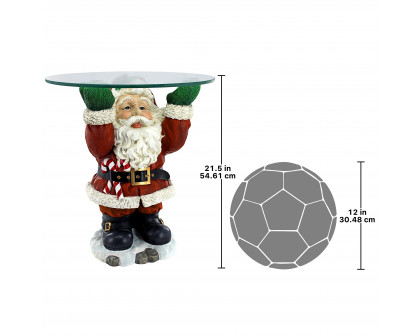 Toscano - Santa Claus Sculptural Holiday Table in Designer Resin