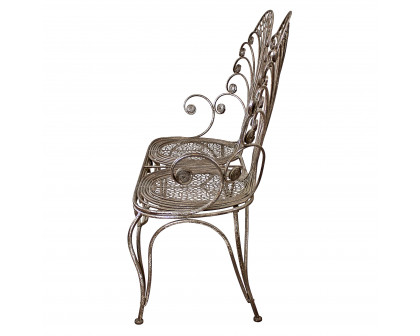 Toscano - Grand Peacock Garden Bench in Iron