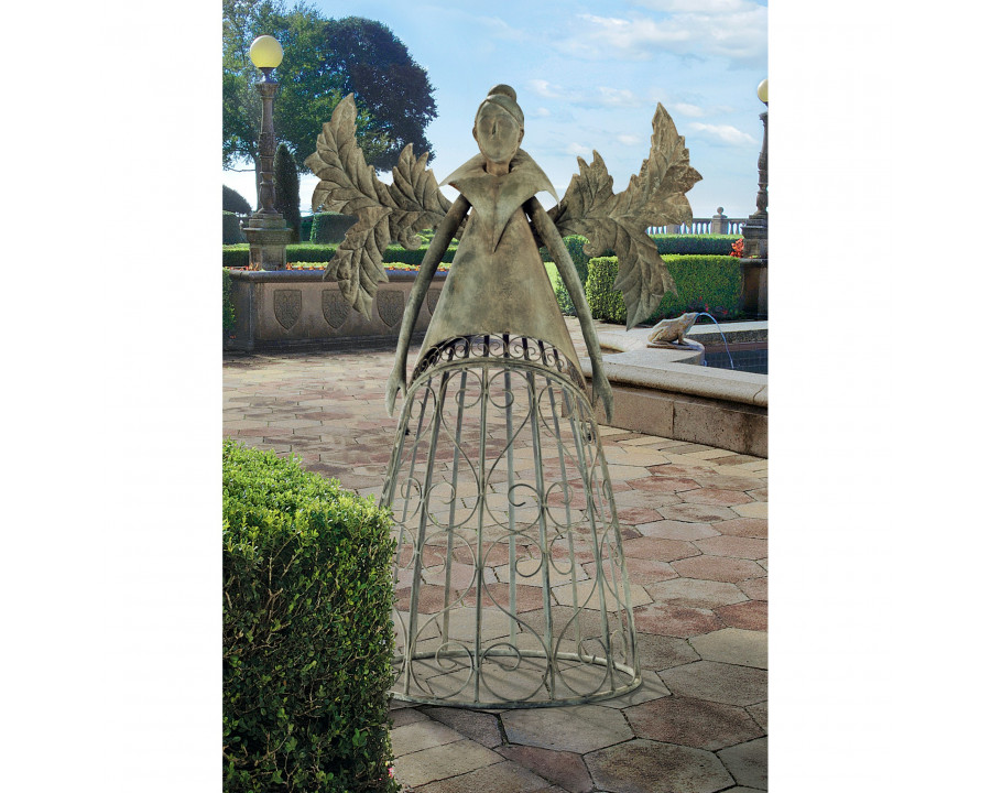 Toscano - Tempest the Garden Trellis Fairy in Bronze, Metal