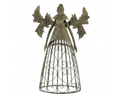 Toscano - Tempest the Garden Trellis Fairy in Bronze, Metal