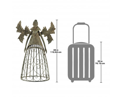 Toscano - Tempest the Garden Trellis Fairy in Bronze, Metal