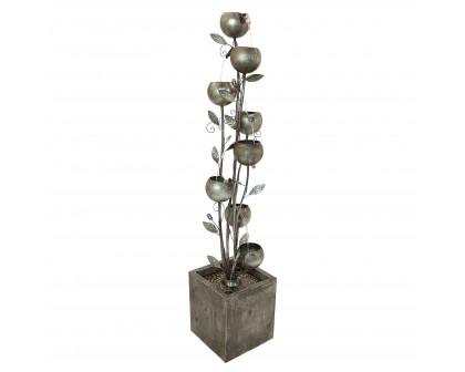 Toscano - Abstract Floral Cascading Tower Fountain